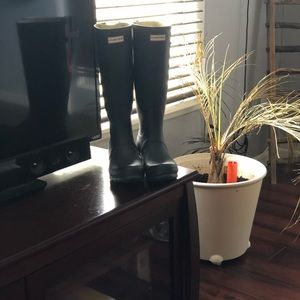 Tall matte hunter boots